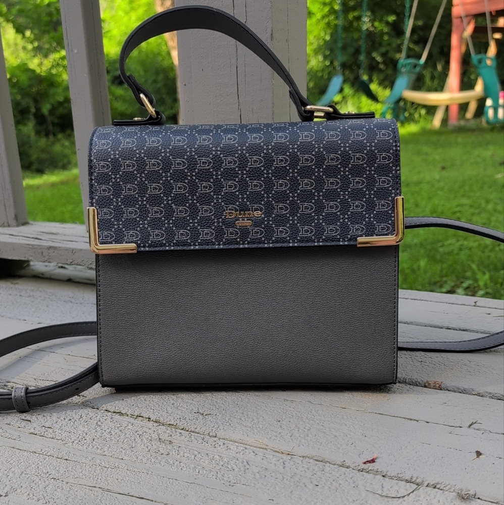 Dune London Navy and Charcoal Crossbody Bag NWOT